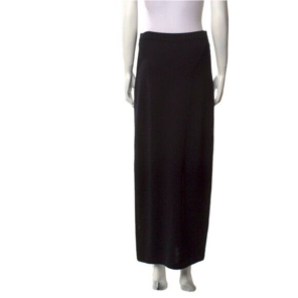 St. John Santana Knit Maxi Skirt Black Full Length Formal 10 - Picture 3 of 5